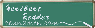 Heribert Redder Visitenkarte